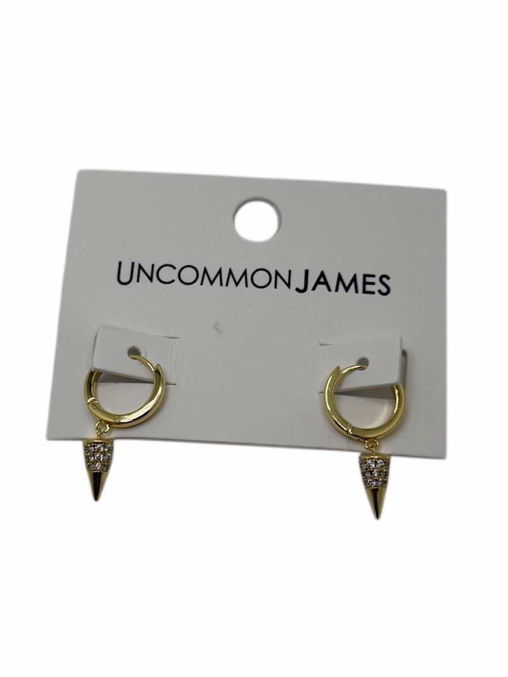 Uncommon James Gold Hoop Earrings with Spike Drops